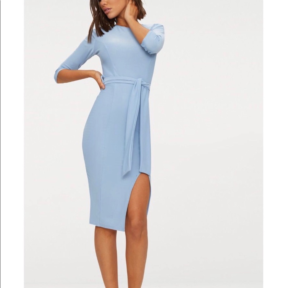 Light Blue Tie Dress